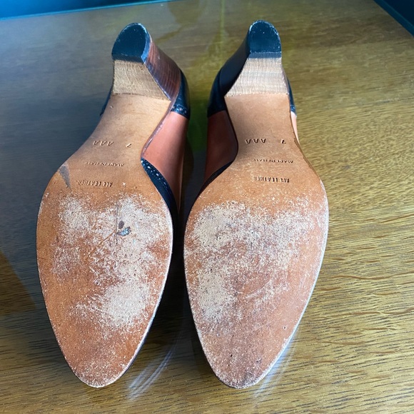 Vintage leather two-tone wing tip Evins heels - Picture 7 of 7